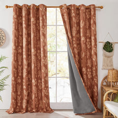 Bohome Foliage Blackout Curtains