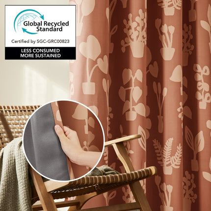 Bohome Foliage Blackout Curtains