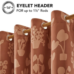 Bohome Foliage Blackout Curtains