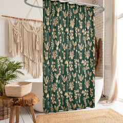 Bohome Foliage Shower Curtains