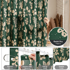 Bohome Foliage Shower Curtains