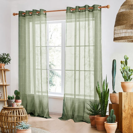 Bohome Rattan Sheer Curtains