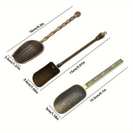 Vintage Metal Tea Spoons Set – 2pcs/3pcs Retro Holiday Decor & Gift Idea