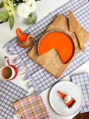 Sofia Plaid Kitchen Towel – Periwinkle Blue & Pink