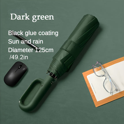 Windproof 20-Rib Folding Umbrella | Automatic, Reinforced, Stylish Grip
