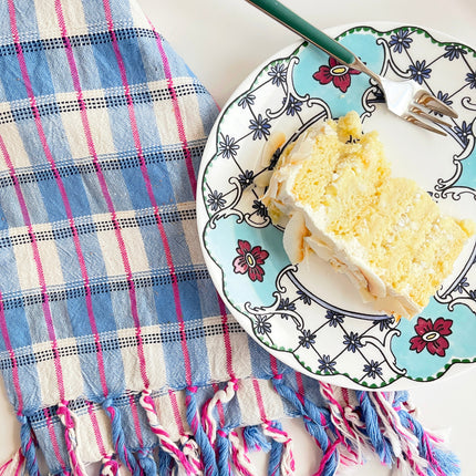 San Andres Blue & White Gingham Kitchen Towel