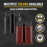 Leather Double Magazine Holder – IWB & OWB | Made in USA