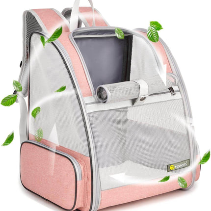 Texsens Innovative Traveler Bubble Backpack Pet Carriers for Cats and Dogs (Black)