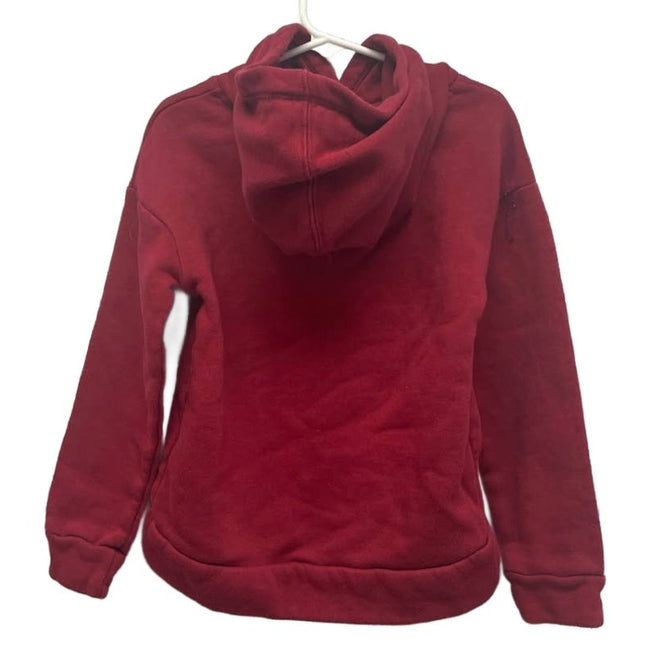 Nike Girls Glitter Logo Red Long Sleeve Sweatshirt Hoodie — Pre-Owned, Size 6X