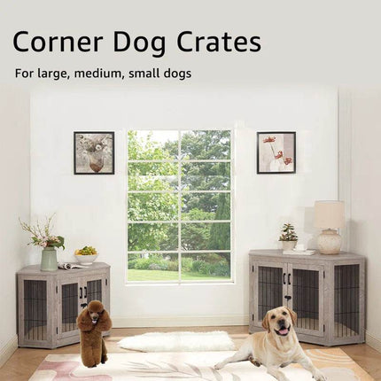 Dereham Furniture Corner Dog Crate with Cushion - Marcapon