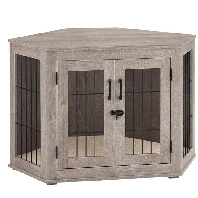 Dereham Furniture Corner Dog Crate with Cushion - Marcapon
