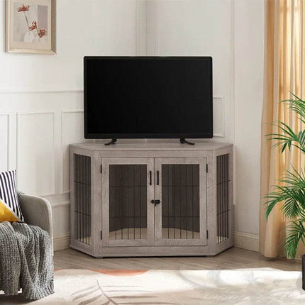 Dereham Furniture Corner Dog Crate with Cushion - Marcapon