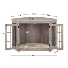 Dereham Furniture Corner Dog Crate with Cushion - Marcapon