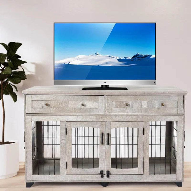 Dog Crate Furniture with Openable Partition - Marcapon