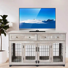 Dog Crate Furniture with Openable Partition - Marcapon