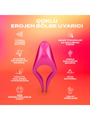 Durex USB Şarjlı ve Su Geçirmez Titreşimli Penis Halkası