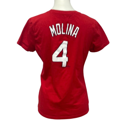 Nike Women's St. Louis Cardinals Yadier Molina #4 Cotton Tee — Pre-Owned, Medium