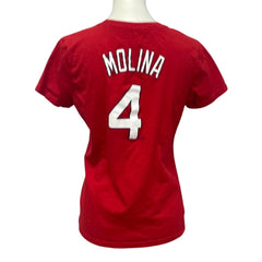 Nike Women's St. Louis Cardinals Yadier Molina #4 Cotton Tee — Pre-Owned, Medium