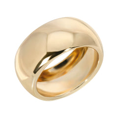 Eklexic 9.5MM Domed Brass Ring - Gold & Silver Finish