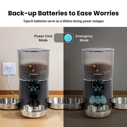Smart 3-Bowl WiFi Multi-Pet Feeding System | 6L Capacity · Individual Portion Control · 2-Way Audio