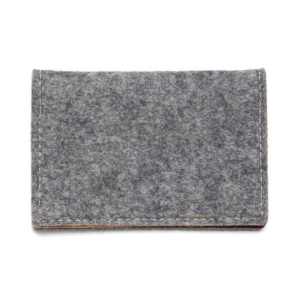 Kyrgies Wool Felt Bifold Wallet — Vegetable-Tanned Leather