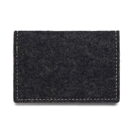 Kyrgies Wool Felt Bifold Wallet — Vegetable-Tanned Leather