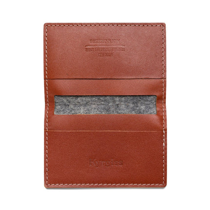 Kyrgies Wool Felt Bifold Wallet — Vegetable-Tanned Leather