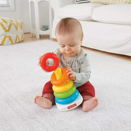 fisher-price renkli halkalar sıralama oyuncağı bebek eğitici