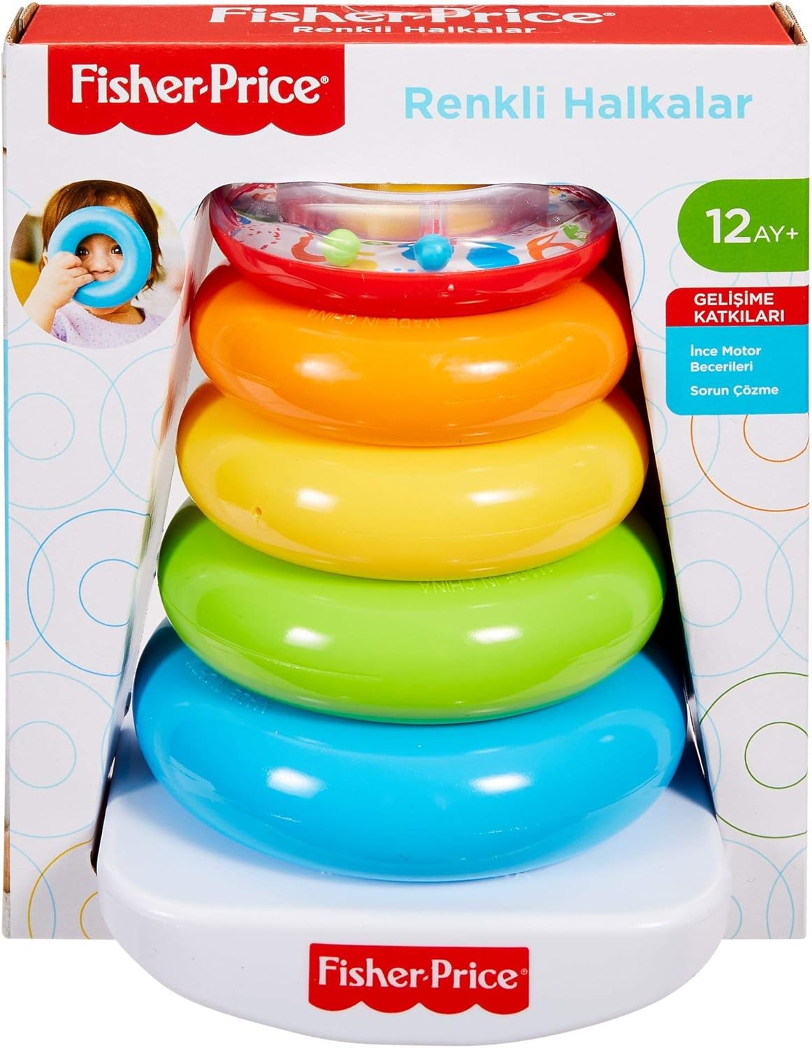 fisher-price colorful stacking rings educational baby toy