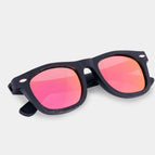 Black Bamboo Pink Lens