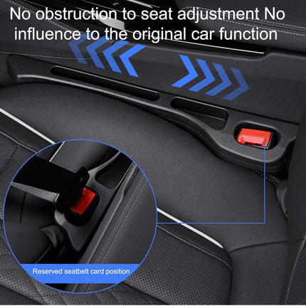 Gap Guard Car Seat Gap Filler | PU Leather Seat Console Organizer — Universal Fit 1 Pair
