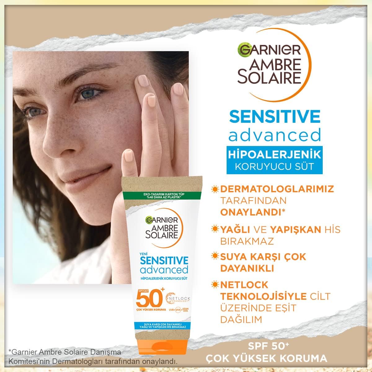 Garnier Ambre Solaire SPF50+ Sun Protection Milk – For Kids & Adults