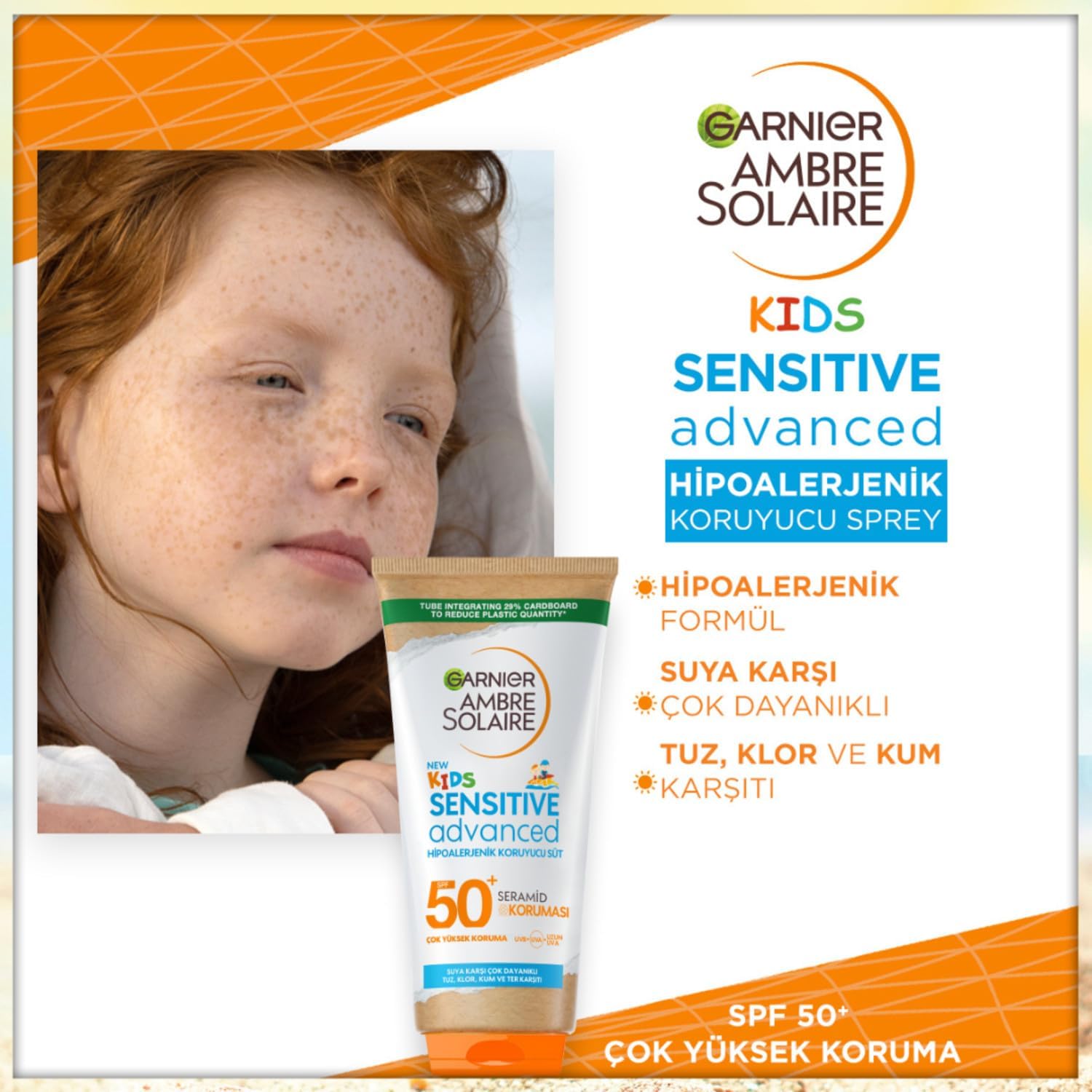 Garnier Ambre Solaire SPF50+ Sun Protection Milk – For Kids &amp; Adults