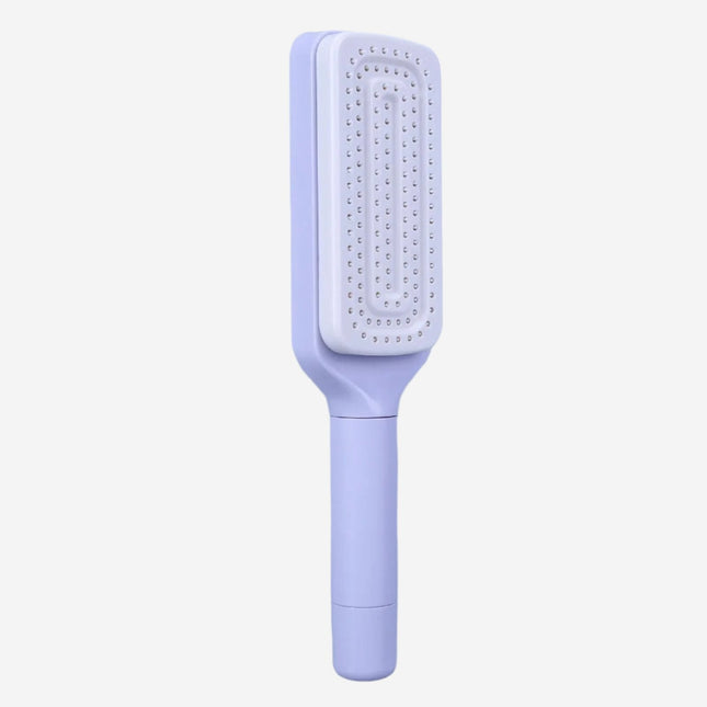 Girlies Self-Cleaning Hair Brush | Detangling Bristles & Scalp Massage for All Hair Types