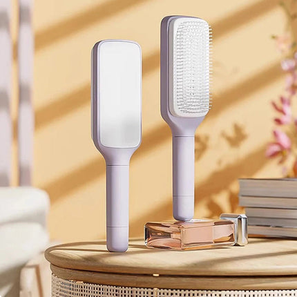 Girlies Self-Cleaning Hair Brush | Detangling Bristles & Scalp Massage for All Hair Types