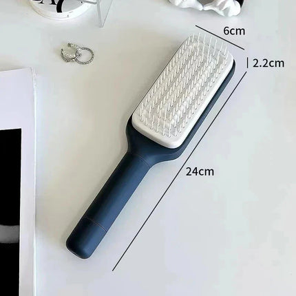 Girlies Self-Cleaning Hair Brush | Detangling Bristles & Scalp Massage for All Hair Types