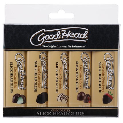 GoodHead Slick Head Glide Chocolate 1oz 5 Pack edible oral glide