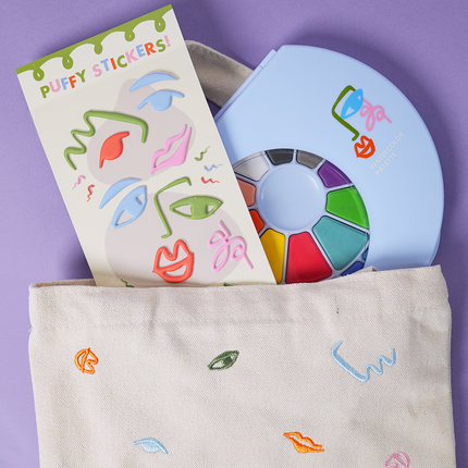 Mini Tote Bag (Art Party Theme)