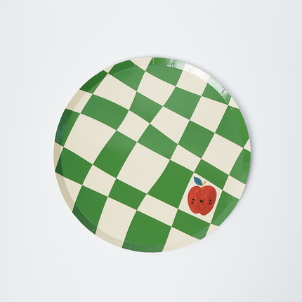 Little Chef Checkered Paper Plates (x 12)