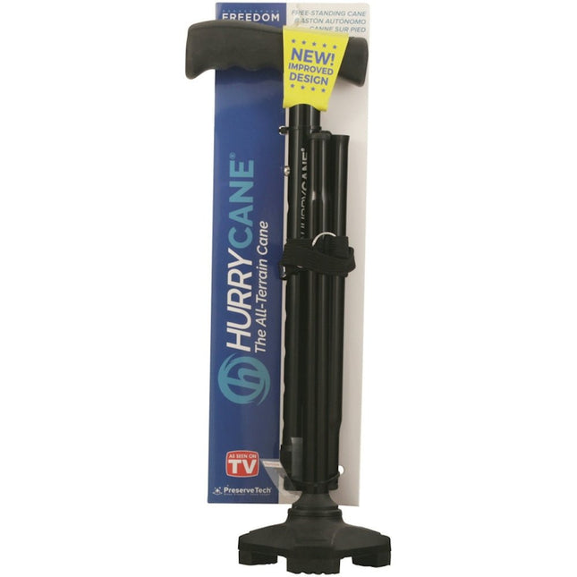 HurryCane Drive Medical Freedom Edition Folding With T Handle - Black - Marcapon