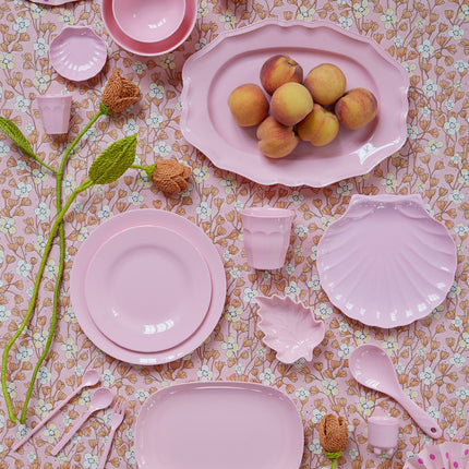 Large Melamine Rectangular Plate - Soft Pink