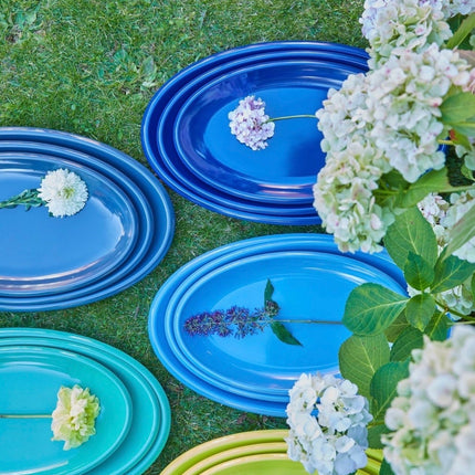Large Melamine Serving Dish - Dusty Blue