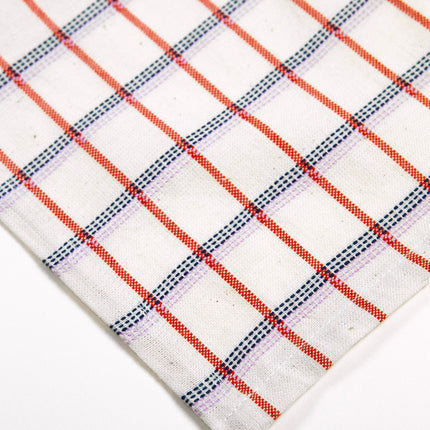 San Lucas Plaid White & Orange Table Runner
