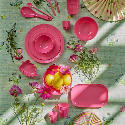 Medium Melamine Rectangular Plate | Light Fuchsia
