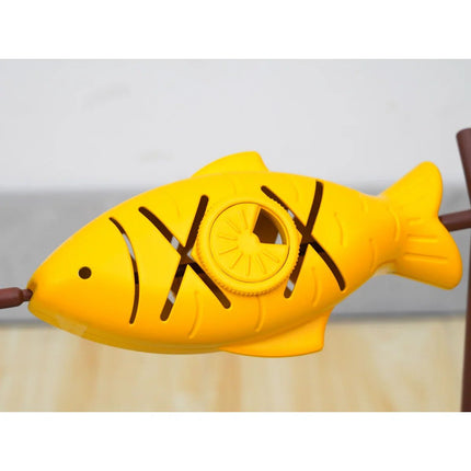 Interactive Cat Treat Dispenser & Slow Feeder – Grilled Fish Puzzle Toy - Marcapon