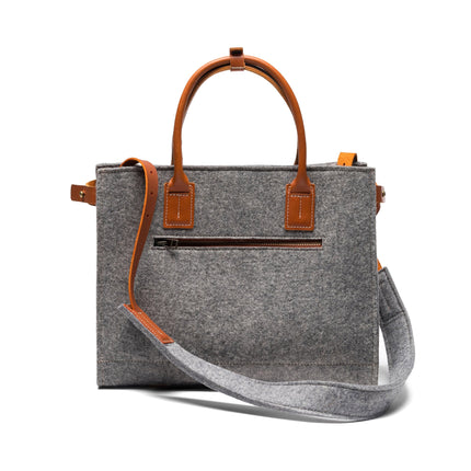 Kyrgies Handmade Wool Felt Handbag — Leather Accents, Final Sale