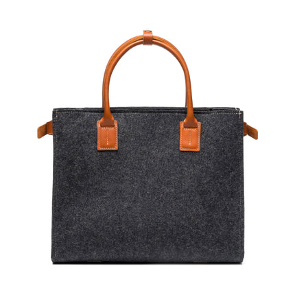 Kyrgies Handmade Wool Felt Handbag — Leather Accents, Final Sale