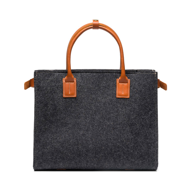 Kyrgies Handmade Wool Felt Handbag — Leather Accents, Final Sale