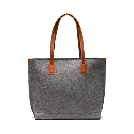 Kyrgies Handmade Wool Felt Tote Bag — Leather Accents, Final Sale