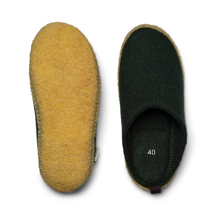 Kyrgies Outdoor Wool Slides — Natural Rubber Sole Slippers